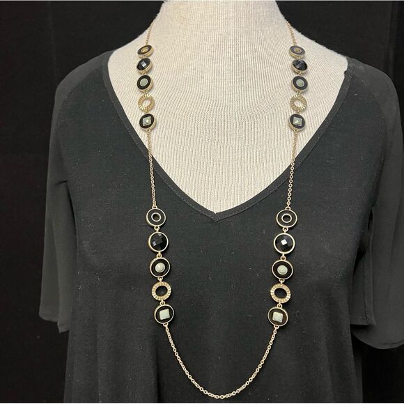 Dapple lia sophia Retired necklace NEW WITH TAG🏷 matte gold/black - Picture 2 of 8